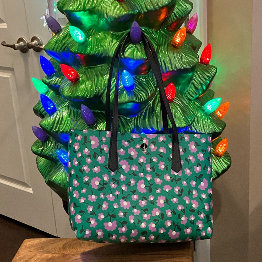 Kate Spade Green Floral Shoulder Bag